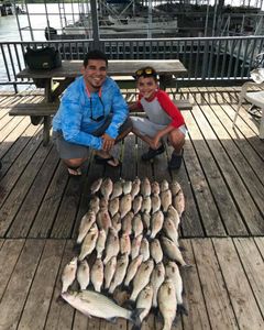 Two Wiper (Hybrid striped bass) fish caught in TX