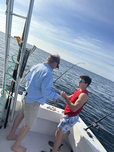 A person fishing in Destin, Florida