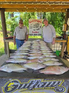 Four big fish caught by two people in Gore Springs