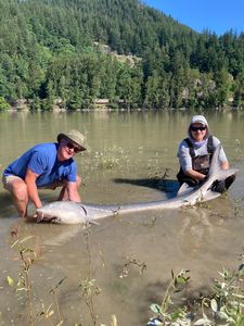 Two people fishing in Chilliwack