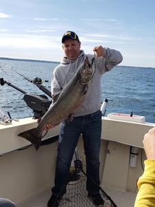 Chinook Salmon fishing in Manistee