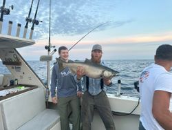 Two anglers fishing in Manistee