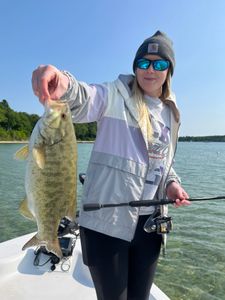 Bass adventures with Traverse City Fishing Charter