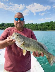 A single angler fishing in Kaleva