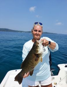 Fisherman with 1 big fish caught in MI