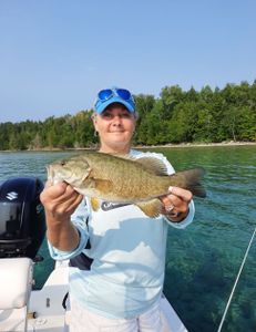 Smallmouth bass caught fishing in Kaleva