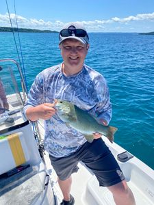 Smallmouth Bass caught fishing in Kaleva
