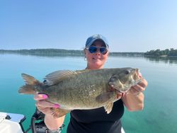 Smallmouth Bass, 27 inches, fishing in MI