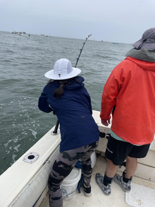 Fishing in Boston today despite the cloudy skies and rain - still managed to reel in a great catch!