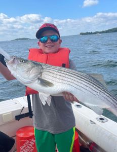 Striped bass caught in Hingham