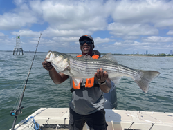 Landed a massive striped bass with some epic fishing techniques in Boston!