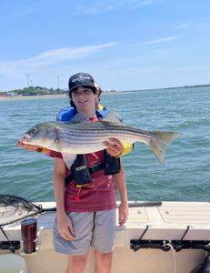 Striped bass caught while fishing in MA