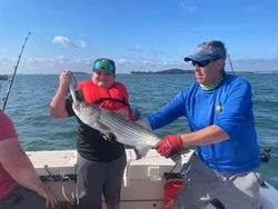 Striped bass fishing in MA