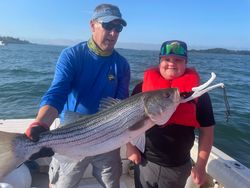 Striped bass caught on fishing tour in Hingham