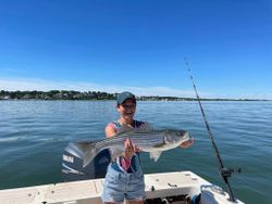 Striped Bass, 31 inches, caught in Hingham