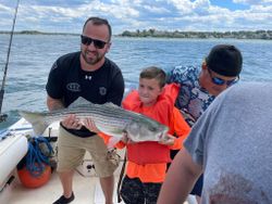 Striped bass fishing in Hingham