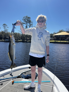 Caught a fish on the lake!