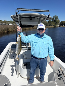Enjoying a peaceful day out on the water.