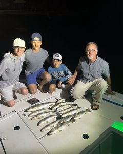 A group of 4 people fishing in Milton