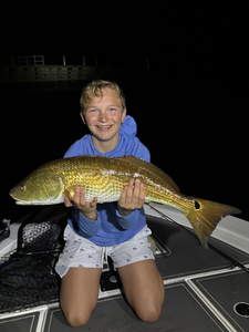 Nice redfish caught jigging under clear skies!