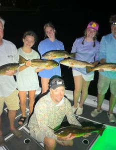 Five redfish caught during a fishing trip in Milton