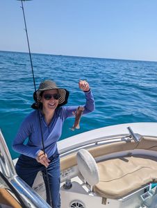 Cubjoe Key Fishing baby Grouper hooked!