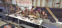 Four big fish caught in a fishing trip in Venice