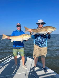 Two redfish caught in LA, fishing