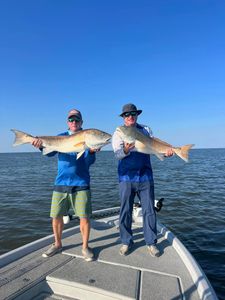 Two redfish caught while fishing in LA