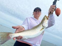 Angler enjoying a great fishing day in Pleasanton