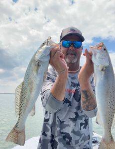 Two spotted weakfish, fishing in Pleasanton