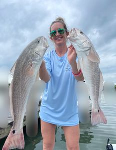 Two big redfish caught in Pleasanton