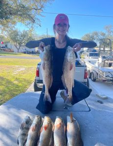 6 redfish caught in Pleasanton