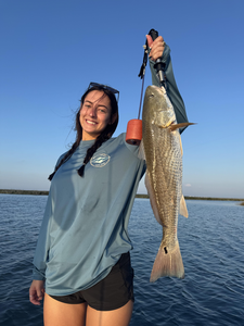 Nice redfish caught using light tackle in clear conditions!