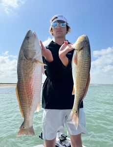 Two redfish caught while fishing in TX