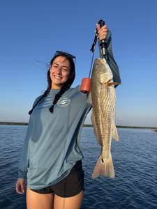 Nice redfish on the boat today! Clear conditions made for exciting fishing.