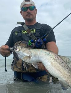 Lone fisherman reeling in catch in Texas