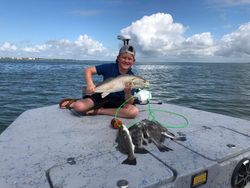 Two redfish and spotted weakfish caught in Pleasanton