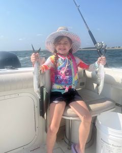 Two Spanish Mackerel fish caught in Virginia Beach