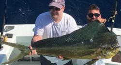 A photo of two people fishing in California