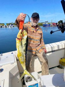 Angler with big fish at Barnegat Light