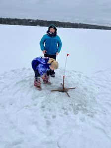 Kid-friendly ice fishing in maine 2023
