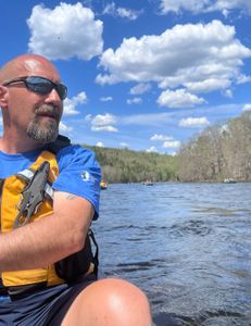 Two people fishing in Maine
