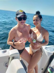 Two anglers enjoying a fishing tour in FL