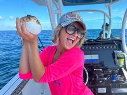 A person enjoying a fishing tour in Sarasota