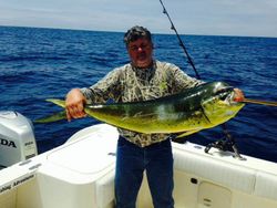 Fisherman with rod in Marathon