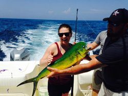 2 people fishing in Marathon, Florida