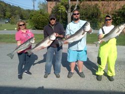 4 striped bass caught while fishing in FL