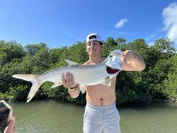 Tarpon fish caught during fishing in Marathon
