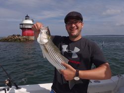Striped bass caught in Plymouth